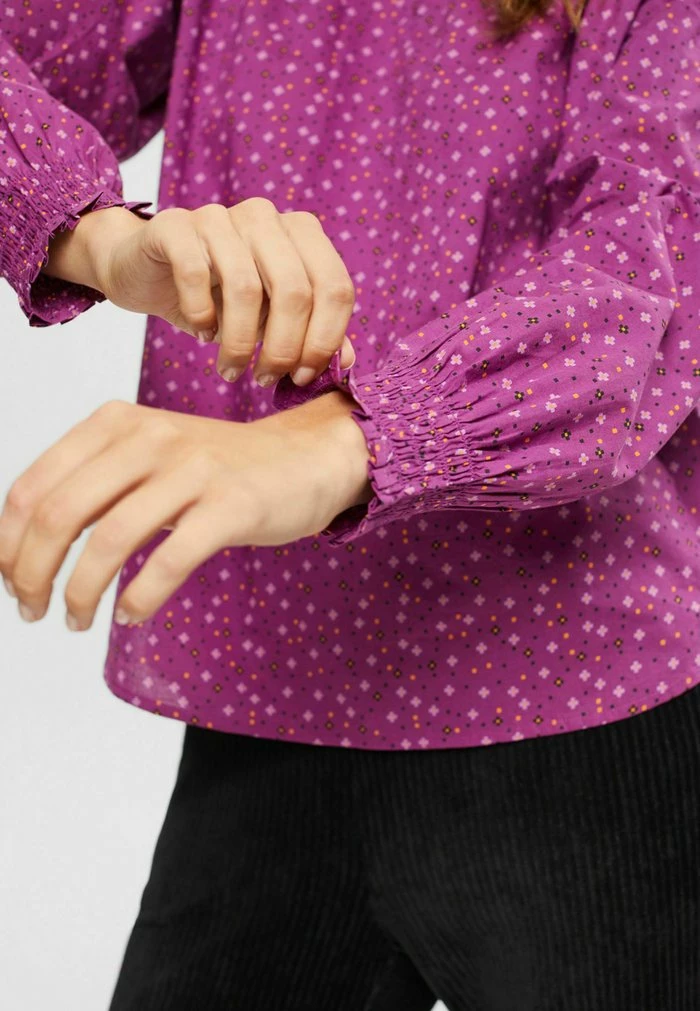 Edc By Esprit MIT MUSTER ORGANISCHE - Blouse - Violet 4 Edc By Esprit MIT MUSTER ORGANISCHE - Blouse - Violet - Image 4