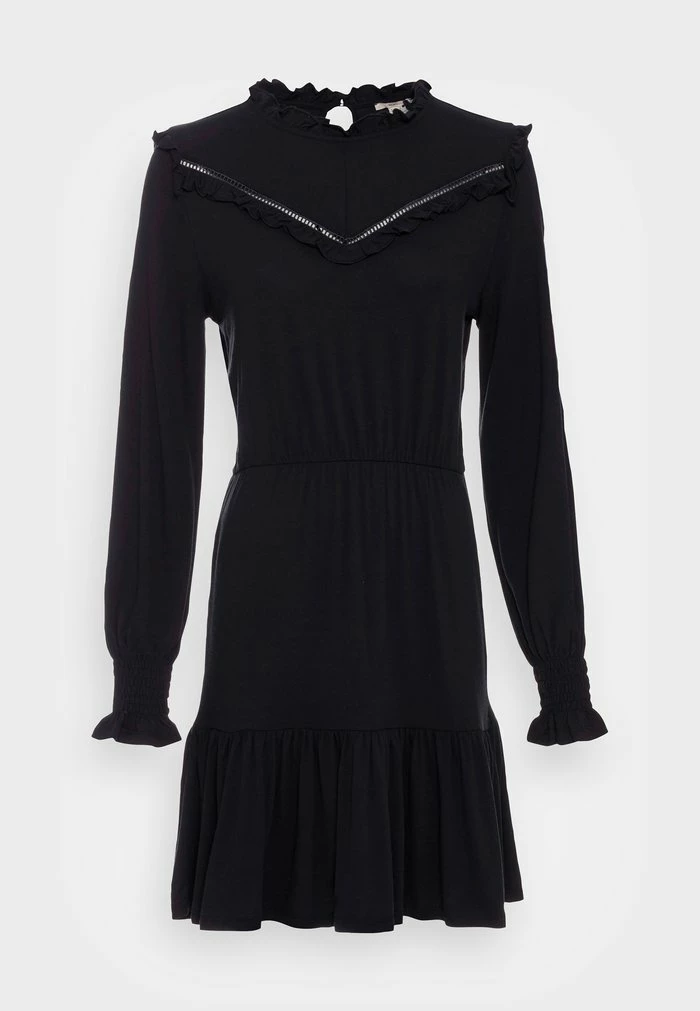 Edc By Esprit FRILL DRESS - Day Dress - Black 4 Edc By Esprit FRILL DRESS - Day Dress - Black - Image 4