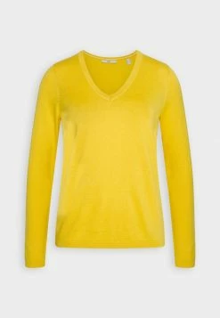 Edc By Esprit BASIC V-NECK - Jumper - Yellow -edc by Esprit Shop 7d3b7815fced4c04abdf6d0c892889e9