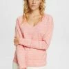 Edc By Esprit GESPRENKELTES - Long Sleeved Top - Coral