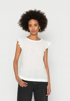 Edc By Esprit OCS FAB MIX - Basic T-shirt - Off White