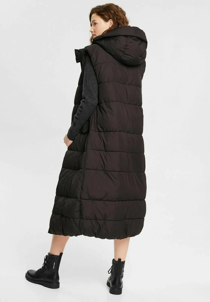 Edc By Esprit LONGLINE - Waistcoat - Black 3 Edc By Esprit LONGLINE - Waistcoat - Black - Image 3