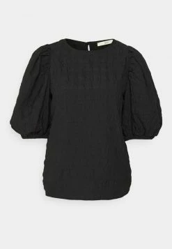 Edc By Esprit PUFFY BLOUSE - Print T-shirt - Black -edc by Esprit Shop 82646f6b183c47d1913abad450686823