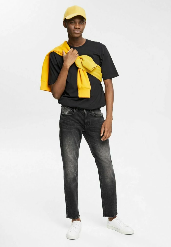 Edc By Esprit OUT STRETCH - Straight Leg Jeans - Black Medium Wash 2 Edc By Esprit OUT STRETCH - Straight Leg Jeans - Black Medium Wash - Image 2