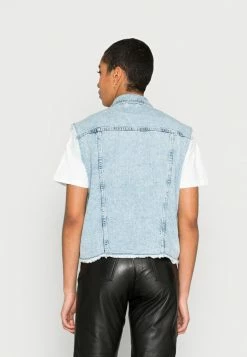 Edc By Esprit VEST - Waistcoat - Blue Medium Wash -edc by Esprit Shop 82d707d5eea54cd09eb93d8ff3d3333f