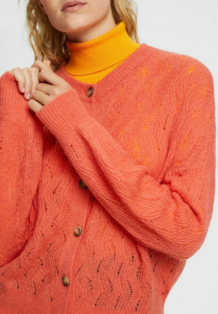 Edc By Esprit Cardigan - Coral 4 Edc By Esprit Cardigan - Coral - Image 4