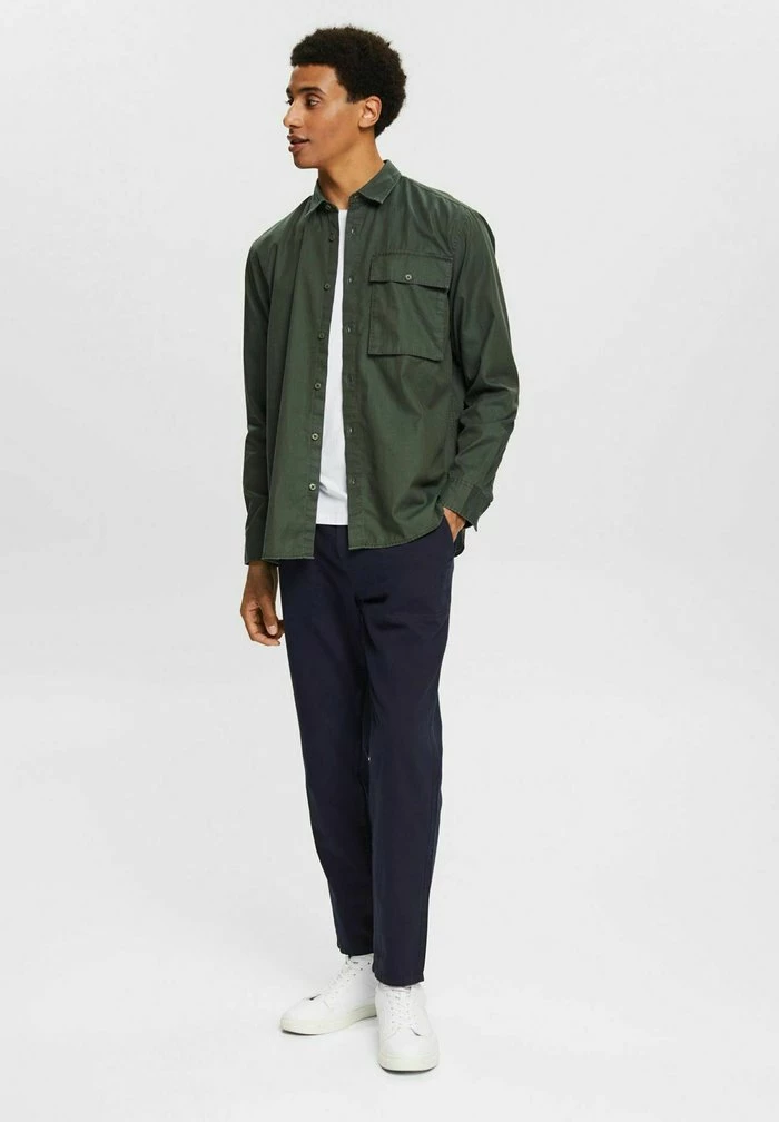 Edc By Esprit Shirt - Khaki Green 2 Edc By Esprit Shirt - Khaki Green - Image 2
