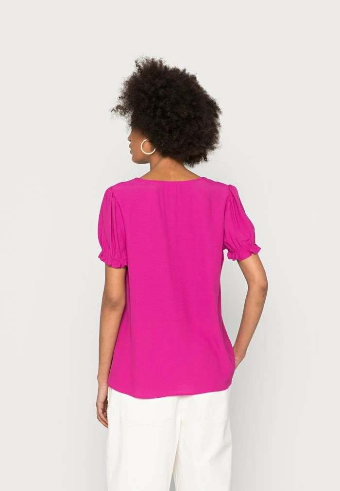 Edc By Esprit SHORT SLEEVE BLOUSE - Blouse - Pink Fuchsia 3 Edc By Esprit SHORT SLEEVE BLOUSE - Blouse - Pink Fuchsia - Image 3