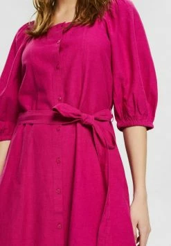 Edc By Esprit MIT KNOPFLEISTE - Shirt Dress - Pink Fuchsia -edc by Esprit Shop 845b1cc1389949e3a6c6caa0f8e30b6b