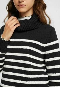 Edc By Esprit MIT STREIFEN - Jumper - Black -edc by Esprit Shop 877214ed7a9248b7bcff321d9bd81f02