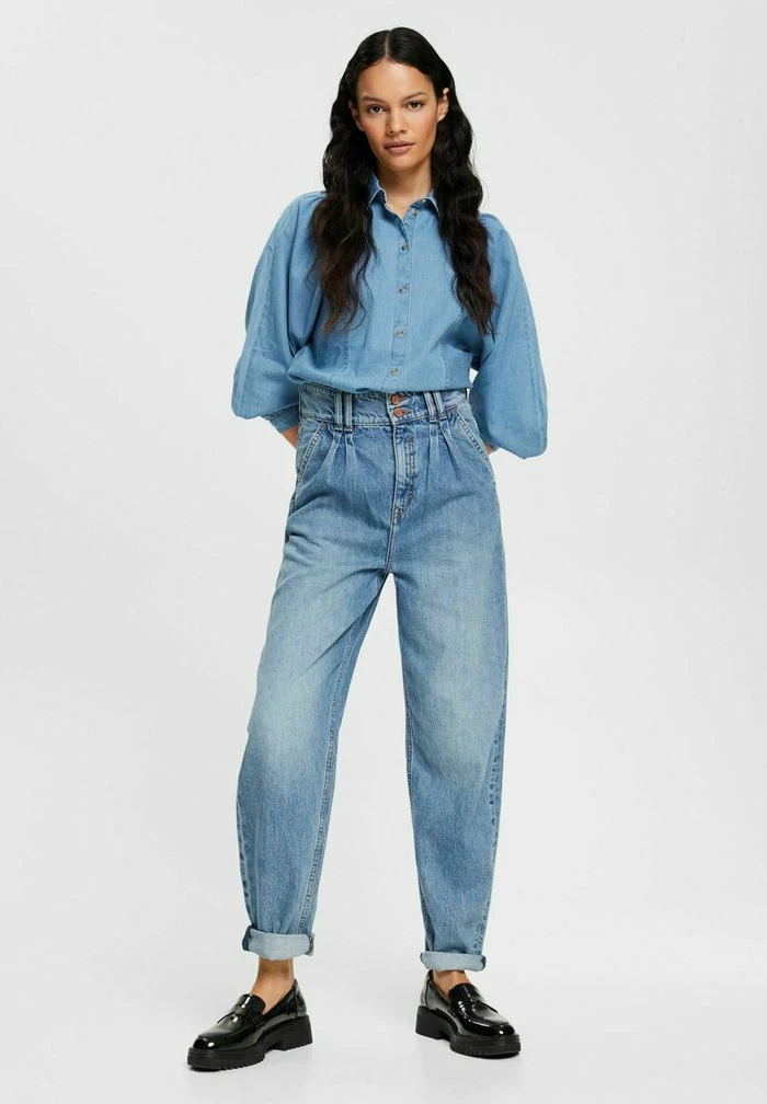 Edc By Esprit Button-down Blouse - Blue Light Wash 2 Edc By Esprit Button-down Blouse - Blue Light Wash - Image 2