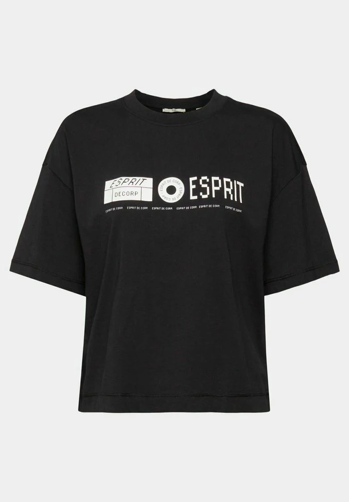 Edc By Esprit MIT PRINT AUF VORDER UND RÜCKENTEIL - Print T-shirt - Black 8 Edc By Esprit MIT PRINT AUF VORDER UND RÜCKENTEIL - Print T-shirt - Black - Image 8