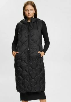 Edc By Esprit STEPPOPTIK - Waistcoat - Black