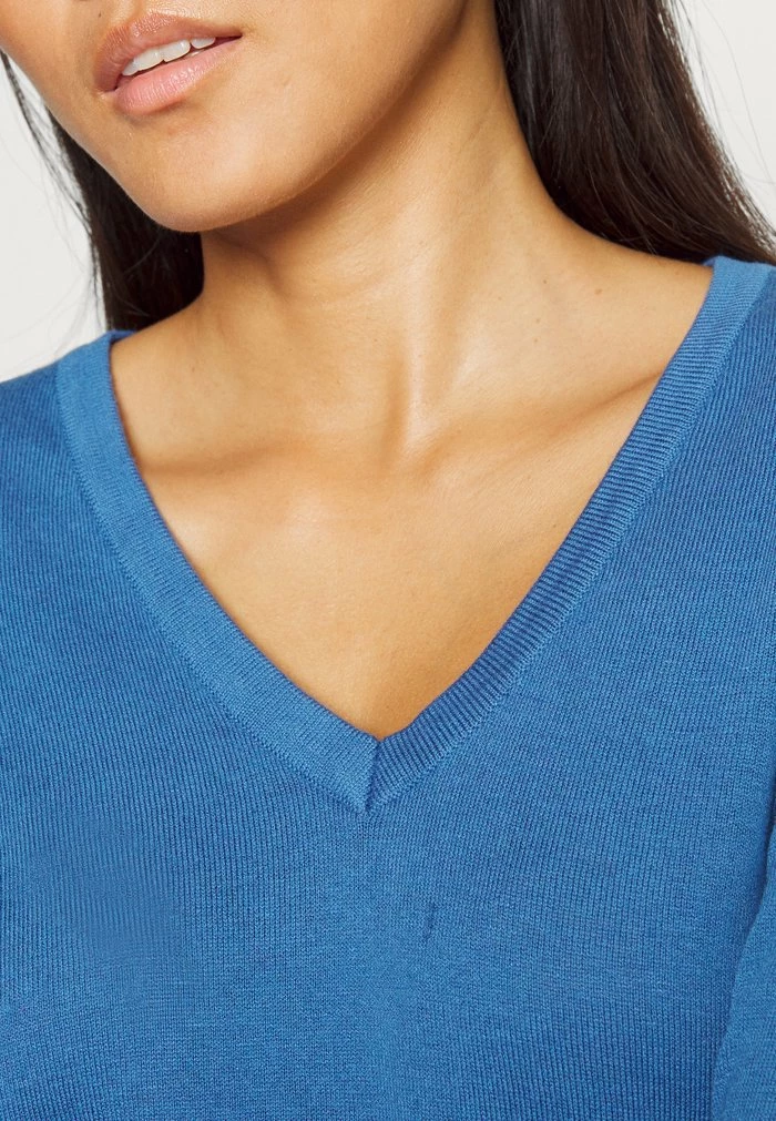 Edc By Esprit BASIC V-NECK - Jumper - Blue 6 Edc By Esprit BASIC V-NECK - Jumper - Blue - Image 6