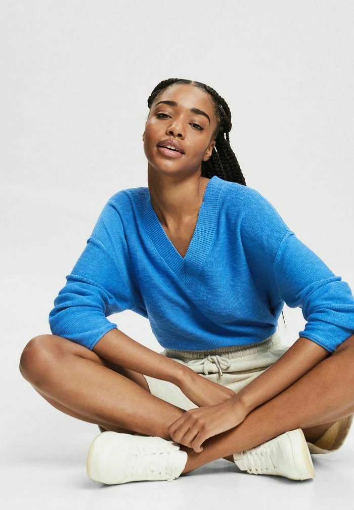 Edc By Esprit MIT V-AUSSCHNITT - Jumper - Ink 7 Edc By Esprit MIT V-AUSSCHNITT - Jumper - Ink - Image 7