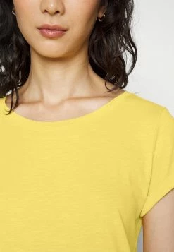 Edc By Esprit SLUB ROUND NECK - Basic T-shirt - Yellow -edc by Esprit Shop 8fe68bd212334f5cad96bab87aa837a9