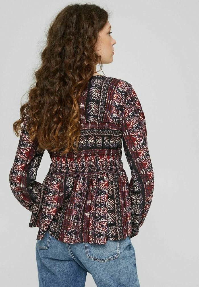 Edc By Esprit MIT SMOK DETAILS - Blouse - Garnet Red 3 Edc By Esprit MIT SMOK DETAILS - Blouse - Garnet Red - Image 3