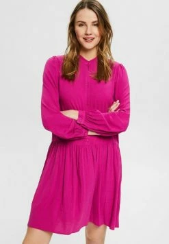 Edc By Esprit Shirt Dress - Pink Fuchsia -edc by Esprit Shop 90d794192782441b9ce1ec1b868181a9