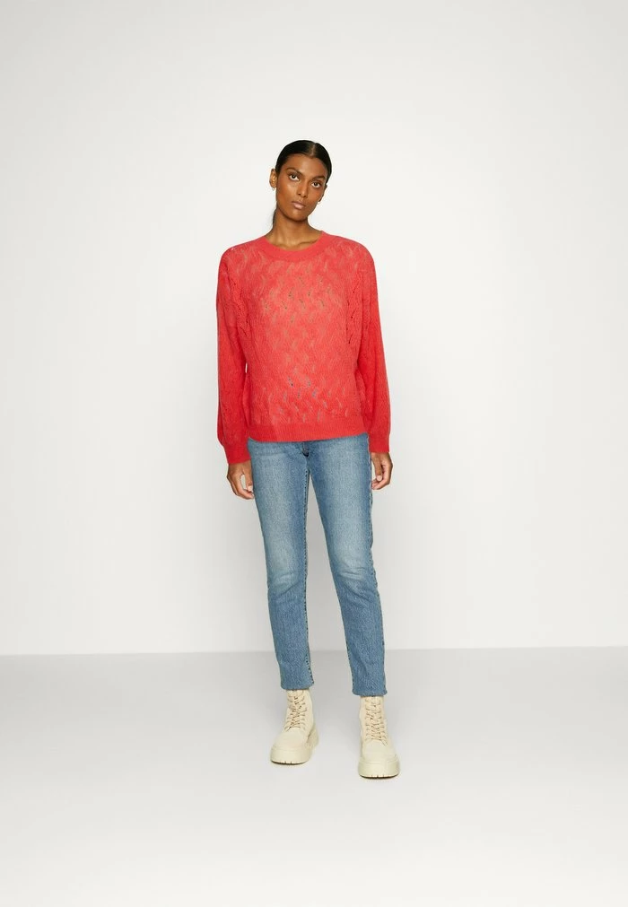 Edc By Esprit POINTELLE - Jumper - Coral 2 Edc By Esprit POINTELLE - Jumper - Coral - Image 2