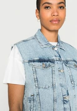 Edc By Esprit VEST - Waistcoat - Blue Medium Wash -edc by Esprit Shop 92af378a55084e2a8ccea1f17bd8c0a5