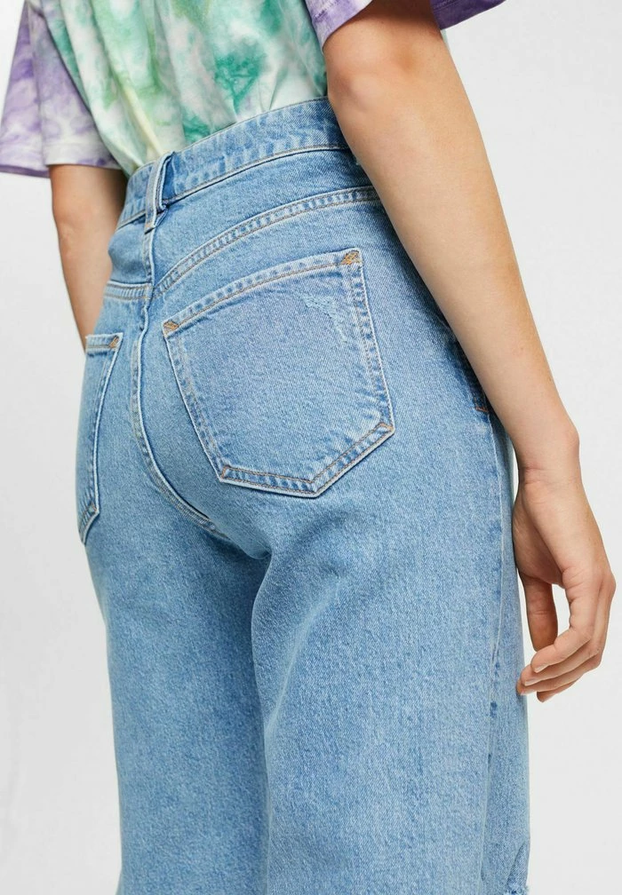 Edc By Esprit MIT DESTROYED EFFEKTEN - Straight Leg Jeans - Blue Medium Wash 6 Edc By Esprit MIT DESTROYED EFFEKTEN - Straight Leg Jeans - Blue Medium Wash - Image 6