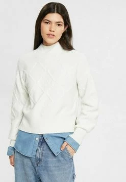 Edc By Esprit MIT ARGYLE-MUSTER - Jumper - Off White