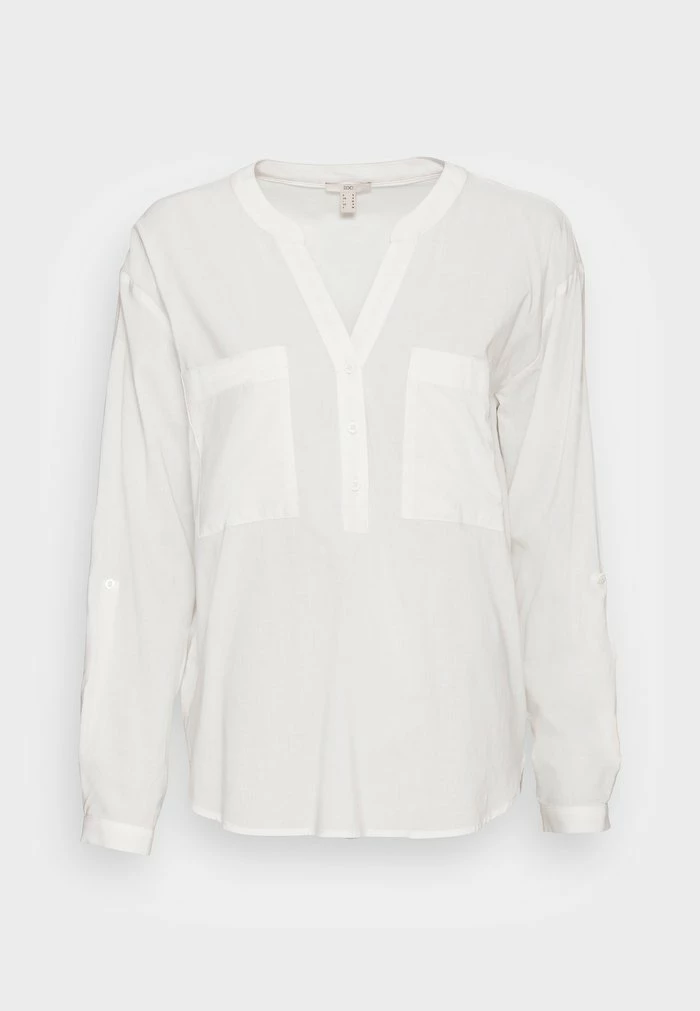 Edc By Esprit HENLEY BLOUSE - Blouse - Off White 4 Edc By Esprit HENLEY BLOUSE - Blouse - Off White - Image 4