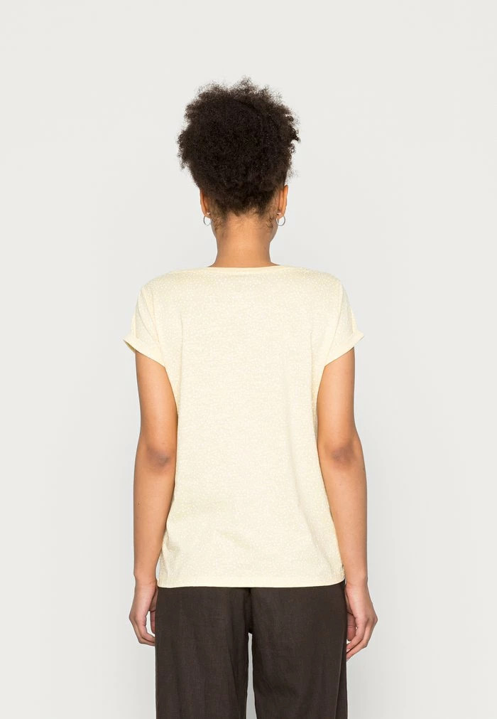 Edc By Esprit ROUNDNECK - Print T-shirt - Pastel Yellow 3 Edc By Esprit ROUNDNECK - Print T-shirt - Pastel Yellow - Image 3