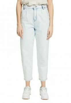 Edc By Esprit CROPPED MIT BUNDFALTEN - Straight Leg Jeans - Blue Bleached -edc by Esprit Shop 94dab0b994254982b3aa90b3f1930e1a