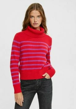 Edc By Esprit MIT STREIFEN - Jumper - Dark Red