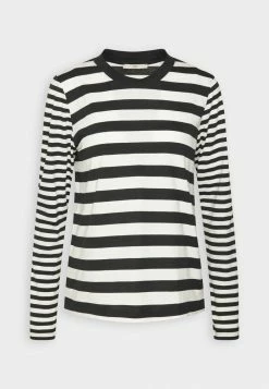 Edc By Esprit STRIPE - Long Sleeved Top - Black -edc by Esprit Shop 9832a24690ef4f7fa1ee986c7336cd02