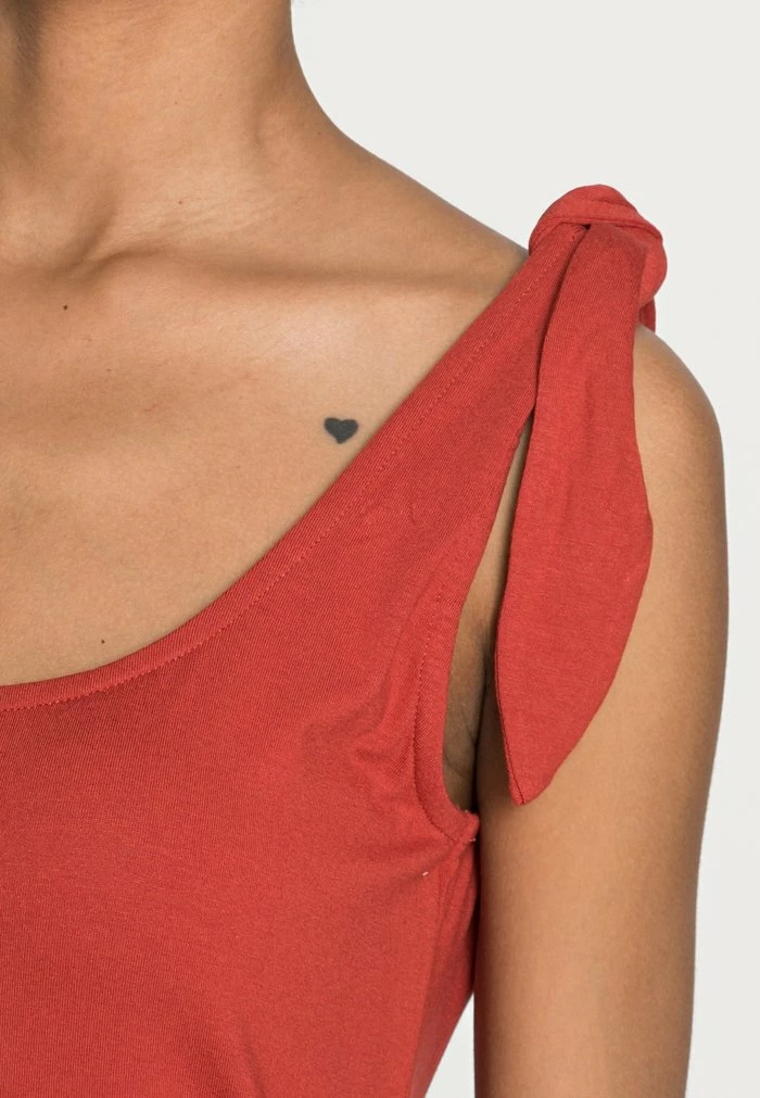 Edc By Esprit TIE DRESS - Jersey Dress - Terracotta 5 Edc By Esprit TIE DRESS - Jersey Dress - Terracotta - Image 5