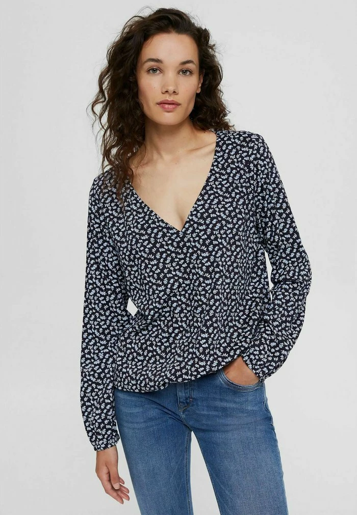 Edc By Esprit Blouse - Navy 1 Edc By Esprit Blouse - Navy