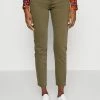 Edc By Esprit MEDIUM RISE - Jeans Skinny Fit - Khaki Green
