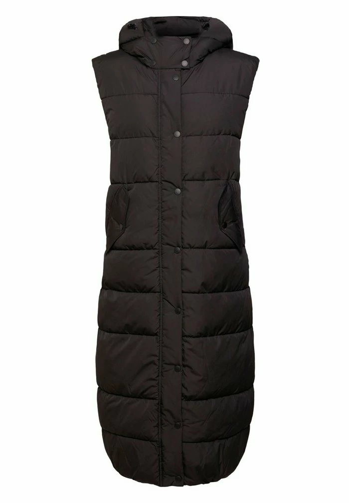 Edc By Esprit LONGLINE - Waistcoat - Black 5 Edc By Esprit LONGLINE - Waistcoat - Black - Image 5