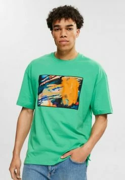 Edc By Esprit MIT GROSSEM AUFNÄHER - Print T-shirt - Green