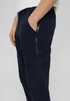 Edc By Esprit MIT ZIPPERTASCHEN - Cargo Trousers - Navy -edc by Esprit Shop 9c8f0f00ff67405f8b58d5aa0e9b9d3f