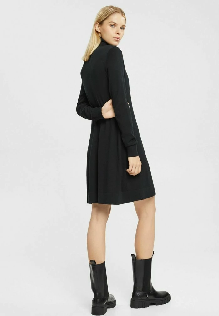 Edc By Esprit FLAT - Jersey Dress - Black 3 Edc By Esprit FLAT - Jersey Dress - Black - Image 3
