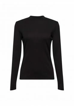 Edc By Esprit FULL NEEDLE MOCK NECK LONG SLEEVE - Long Sleeved Top - Black -edc by Esprit Shop 9e6db47afaa2495a8a316248f16afc83