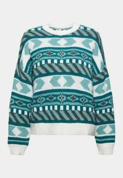 Edc By Esprit CHUNKY JACQUARD - Jumper - Light Aqua Green -edc by Esprit Shop 9eee8eeb8d264ef39395305b5f915f36