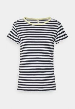 Edc By Esprit STRIPED SHORTSLEEVE TEE - Print T-shirt - Navy