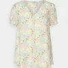 Edc By Esprit SHORT SLEEVE BLOUSE - Print T-shirt - Off White