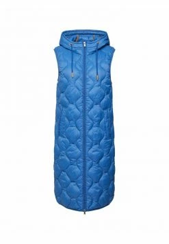 Edc By Esprit STEPPOPTIK - Waistcoat - Blue -edc by Esprit Shop a15a6fb458ab451a8b2c53ed997217e7