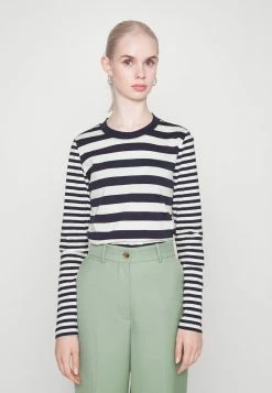Edc By Esprit STRIPE - Long Sleeved Top - Navy