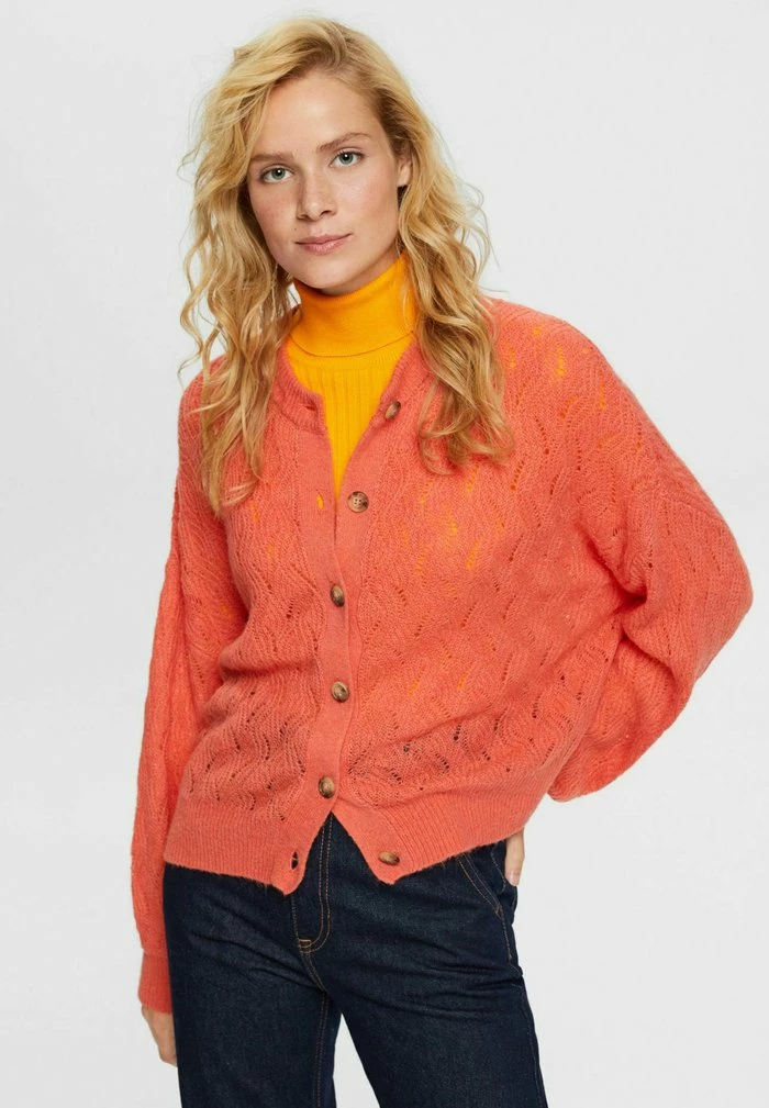 Edc By Esprit Cardigan - Coral 1 Edc By Esprit Cardigan - Coral