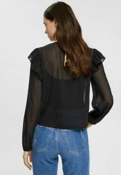 Edc By Esprit MIT RÜSCHENDETAILS - Blouse - Black 10 Edc By Esprit MIT RÜSCHENDETAILS - Blouse - Black -edc by Esprit Shop a39bcb6344d04b4880028181e58e7989
