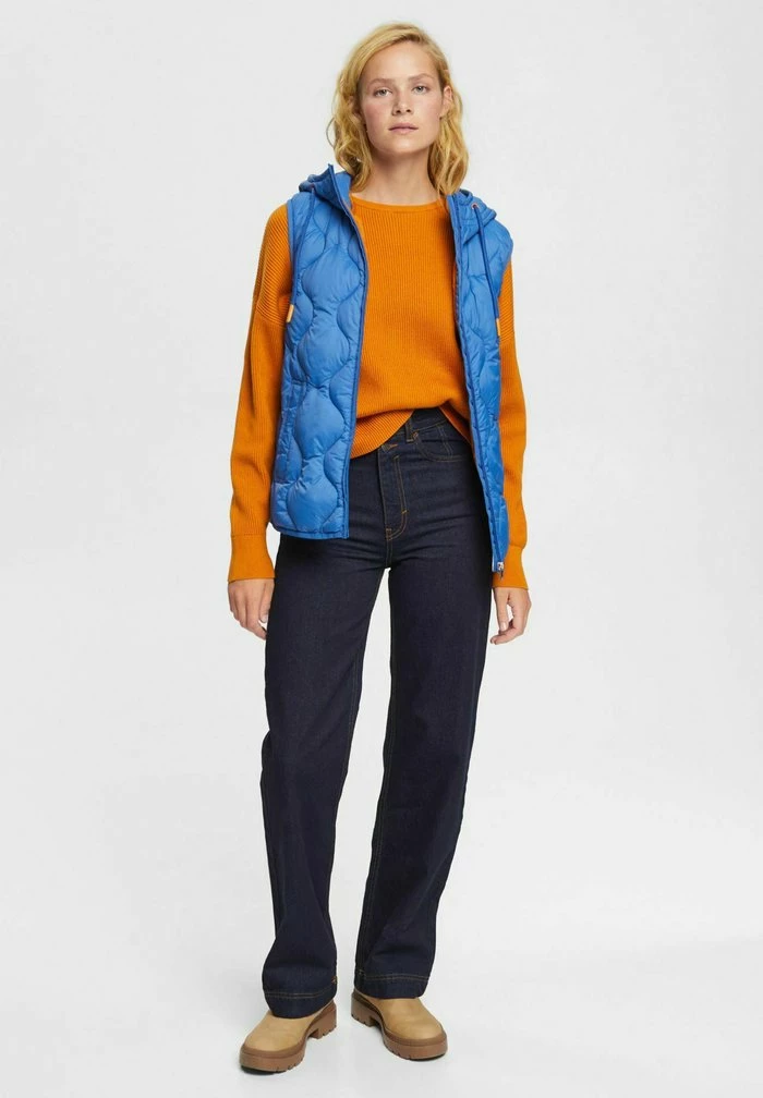 Edc By Esprit Waistcoat - Blue 2 Edc By Esprit Waistcoat - Blue - Image 2