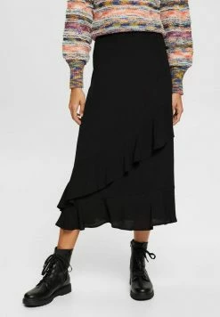 Edc By Esprit MIT VOLANTS - A-line Skirt - Black