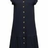 Edc By Esprit CRINKLE DRESS - Shirt Dress - Navy