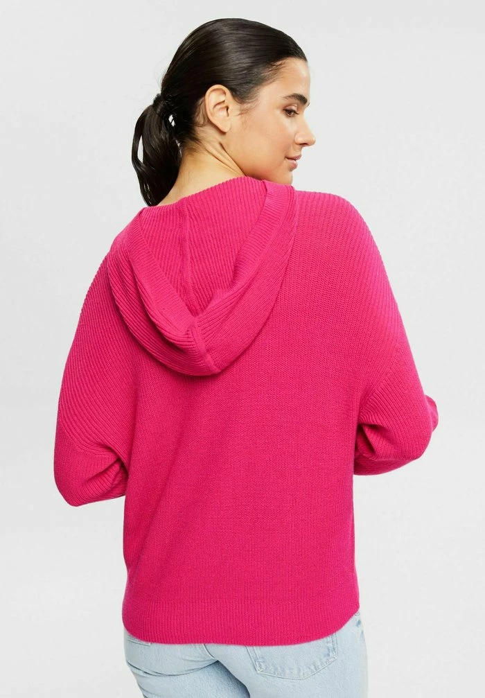 Edc By Esprit SOFT TOUCH HOODED - Jumper - Pink Fuchsia 3 Edc By Esprit SOFT TOUCH HOODED - Jumper - Pink Fuchsia - Image 3
